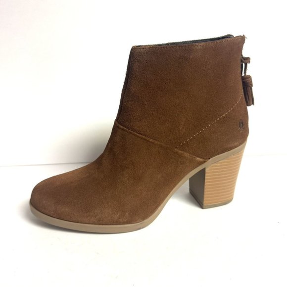 Hush Puppies Womens Ingrid Ankle Boot Tan Suede Size 8 M - Picture 1 of 6